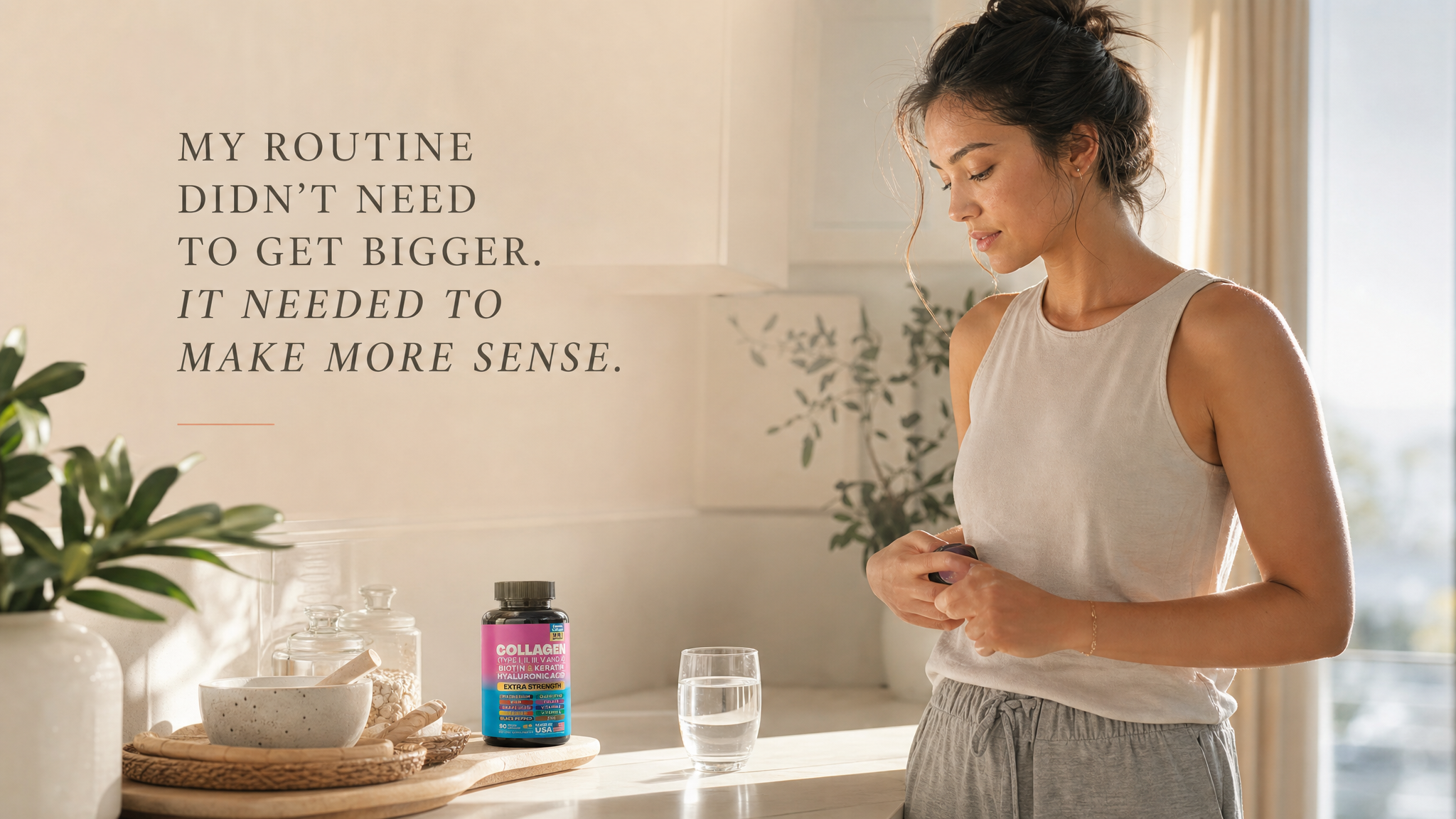 A calmer, more intentional wellness routine at home