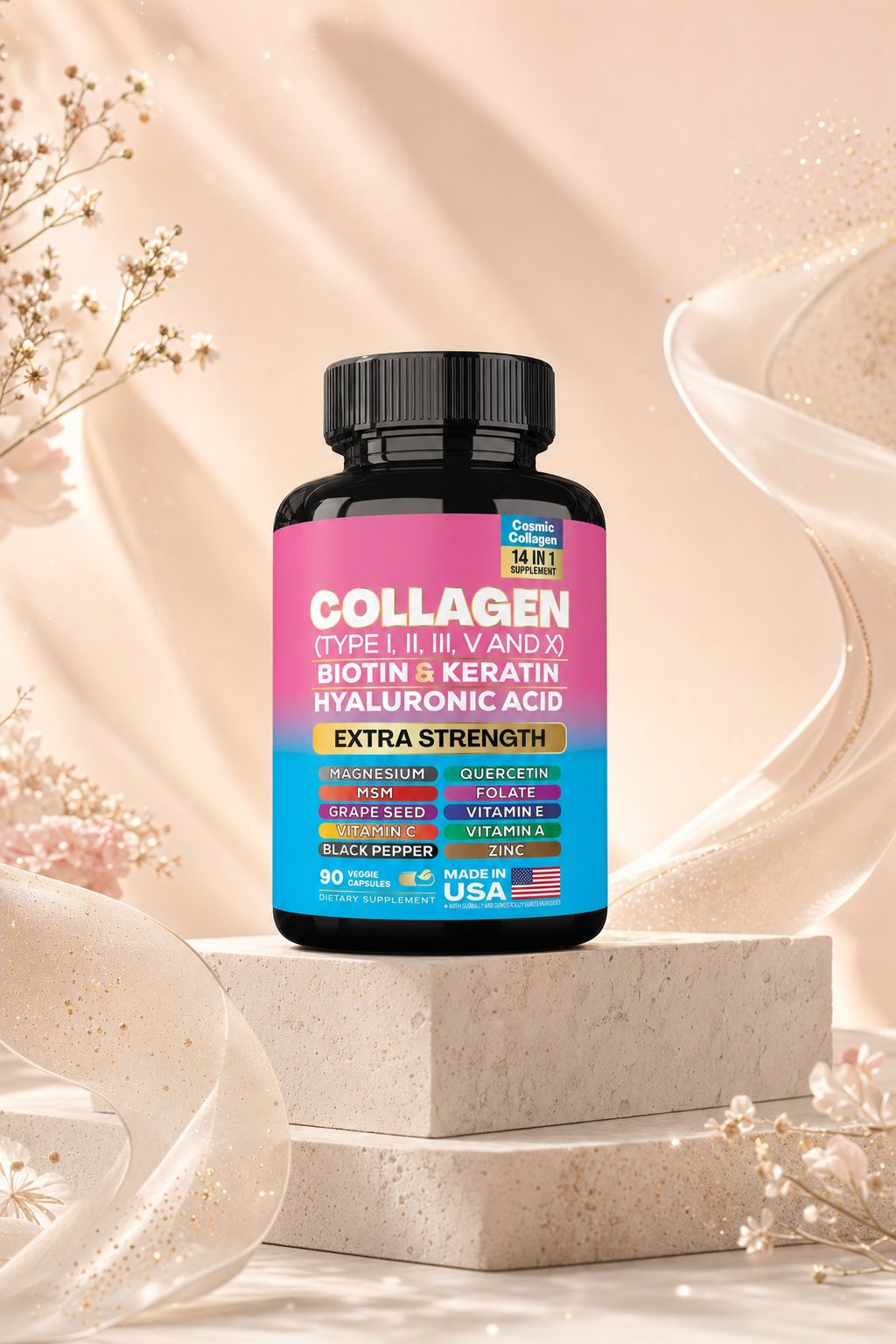Premium collagen supplement product hero